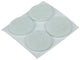 Mack 1047685 - Filzpastille selbstklebend weiß ø 25 mm 12 Stück | 12 Stück