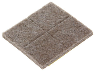 Mack 1047686 - Superfilz selbstklebend beige 34 x 34 mm 8 Stück | 12 Stück