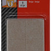 Mack 1047686 - Superfilz selbstklebend beige 34 x 34 mm 8 Stück | 12 Stück