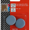 Mack 1047729 - Super-Gleitpastille selbstklebend grau ø 30 mm 4 Stück | 12 Stück