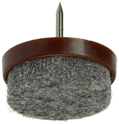 Mack 1047732 - Stuhlgleiter mit Nagelfilz braun ø 25 mm 4 Stück | 6 Stück