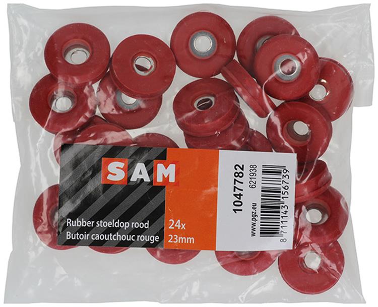 Mack 1047782 - Sitzkappengummi rot ø 23 mm 24 Stück | 6 Stück