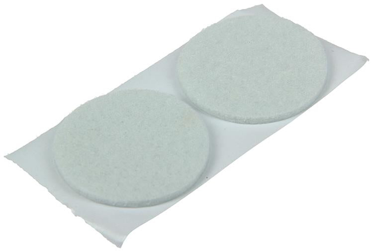 Mack 1047690 - Filzpastille selbstklebend weiß ø 35 mm 6 Stück | 12 Stück