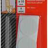 Mack 1047690 - Filzpastille selbstklebend weiß ø 35 mm 6 Stück | 12 Stück
