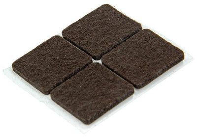 Mack 1047695 - Filzpastille selbstklebend braun 25 x 25 mm 12 Stück | 12 Stück