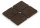Mack 1047695 - Filzpastille selbstklebend braun 25 x 25 mm 12 Stück | 12 Stück