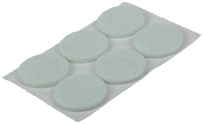 Mack 1047697 - Filzpastille selbstklebend weiß ø 22 mm 12 Stück | 12 Stück