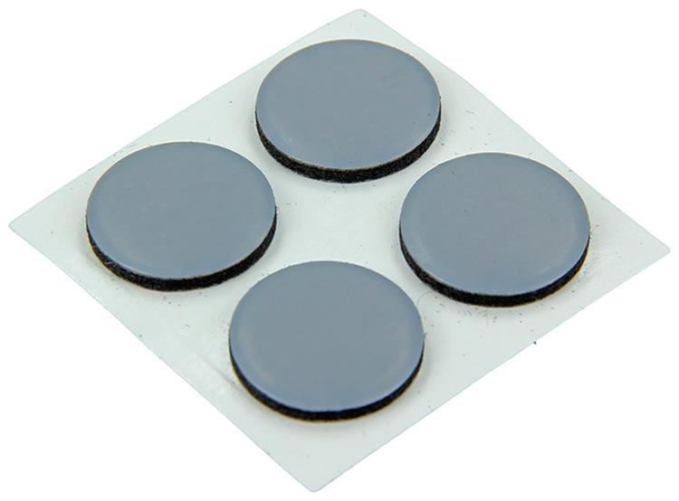 Mack 1047743 - Super-Gleitpastille selbstklebend grau ø 17 mm 16 Stück | 12 Stück
