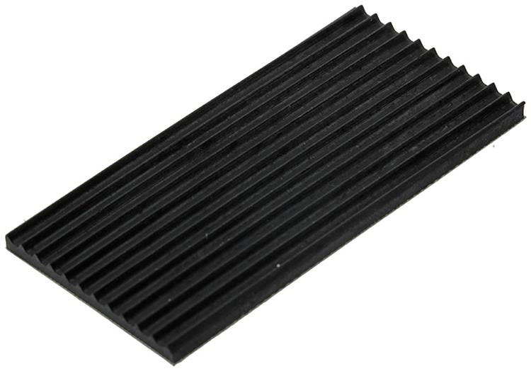Mack 1048769 - Stoßdämpfender Gummi schwarz 35 x 70 mm 4 Stück | 6 Stück