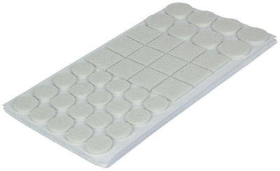 Mack 1048761 - Sortiment selbstklebender Filz weiß | 12 Stück
