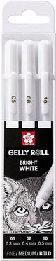 Sakura • Gelly Roll Gelstift 05, 08 10 weiß 3 Stück