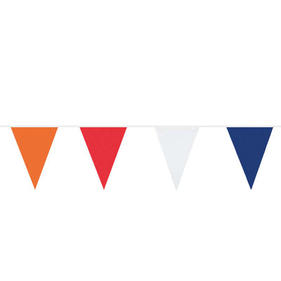 Flag -Linie orange rot weiß blau, 10mtr.