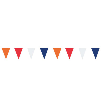 Flag -Linie orange rot weiß blau, 10mtr.