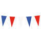 Papierflag -Linie Rot weiß Blau, 10mtr.