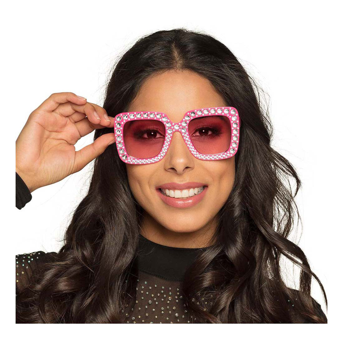 Boland Party Brille Bling Bling hellrosa