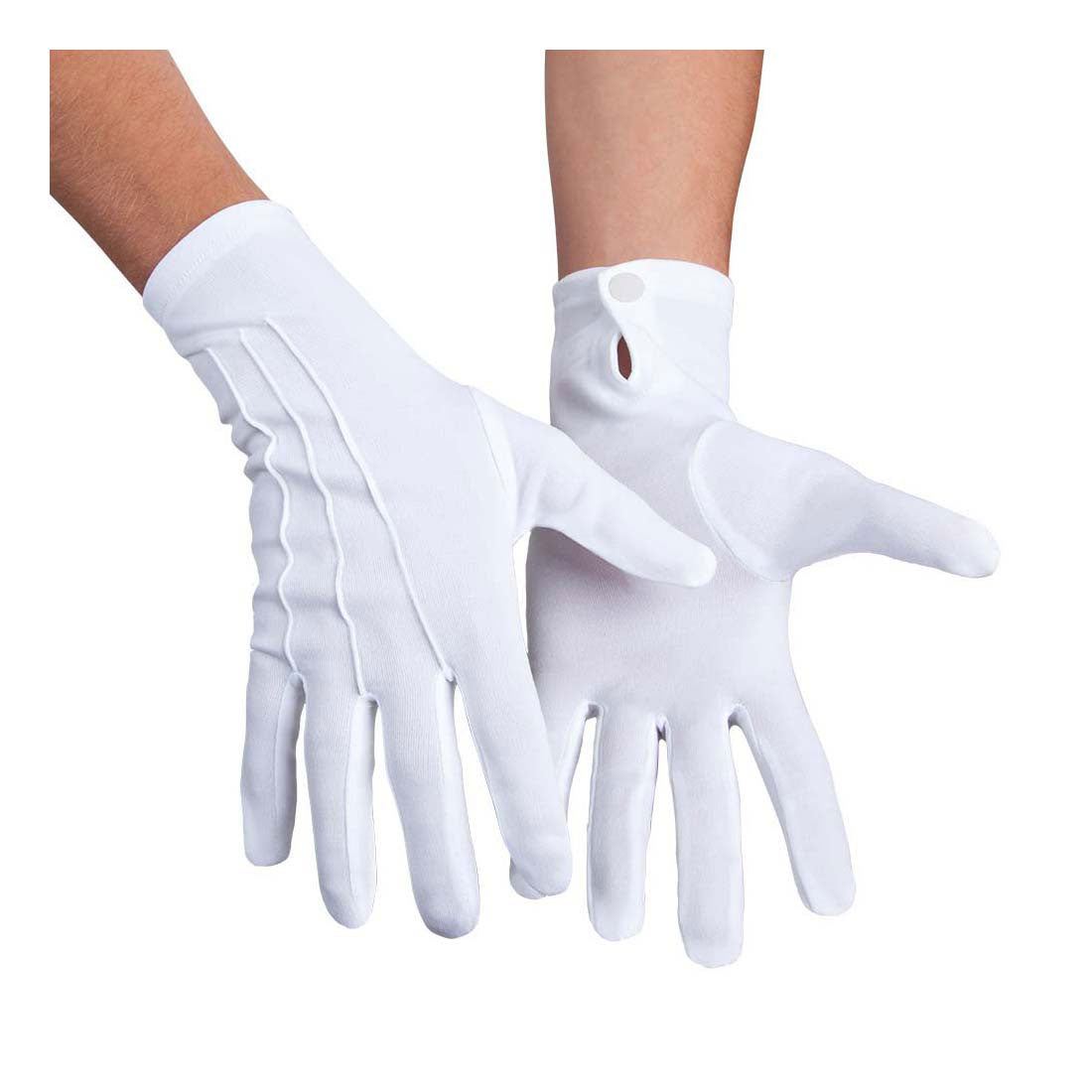 Boland -Handschuhe mit Druckknopf weißer XL