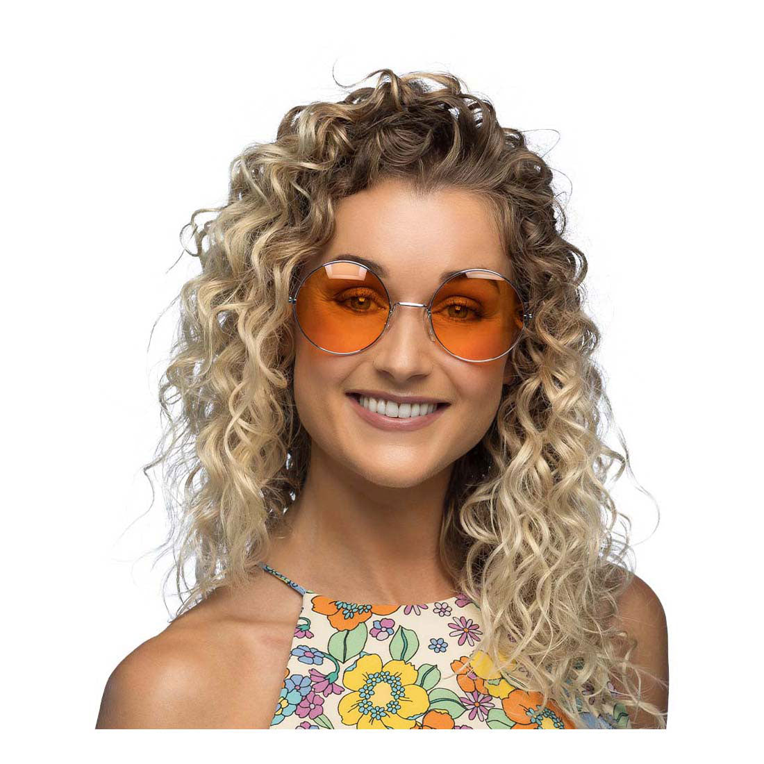 Boland Party Brille Hippie XL Oranje