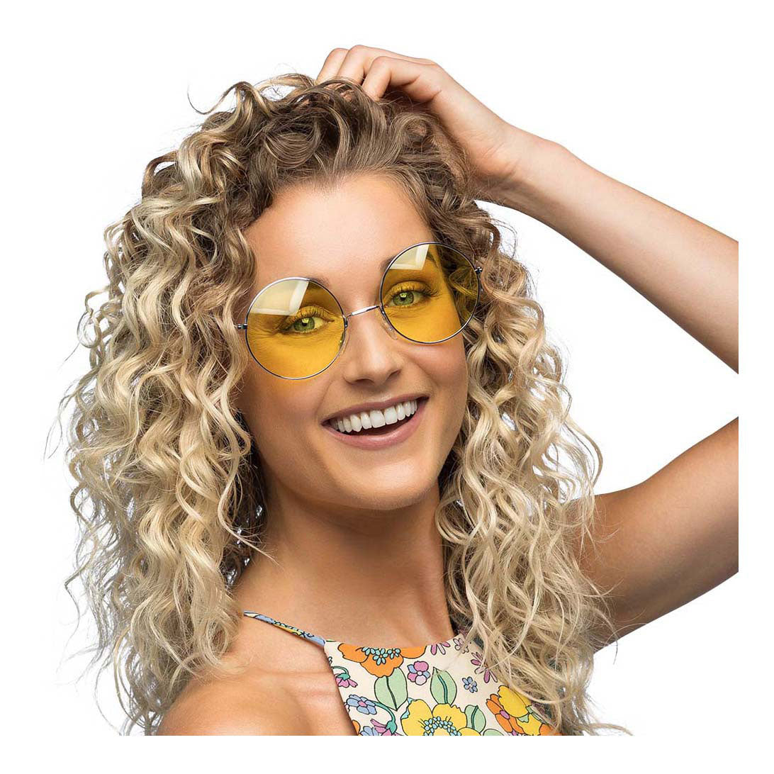 Boland Party Brille Hippie XL Gelb
