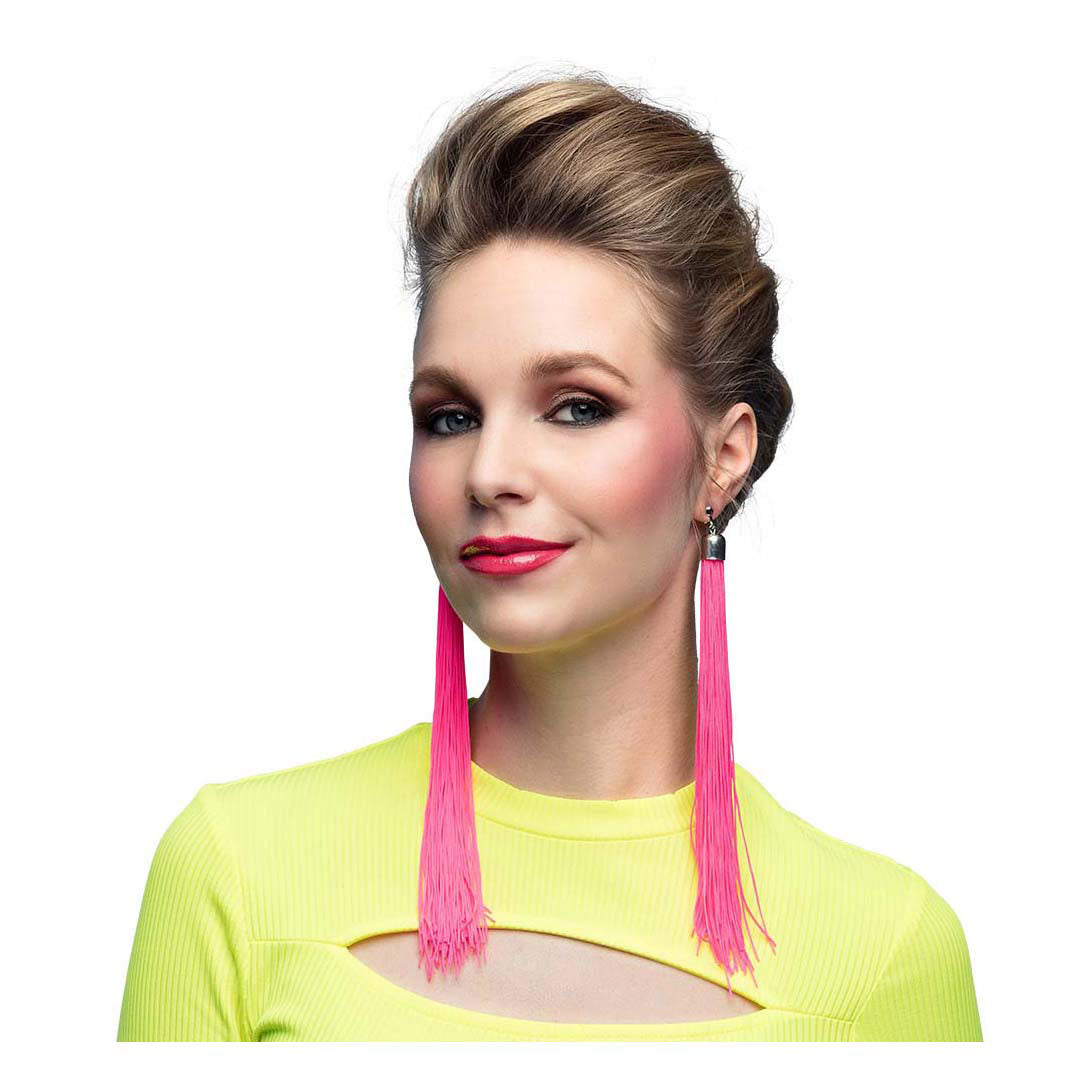 Boland Ohrrings Festival Neon Pink, 20 cm