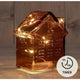 Anna's Collection LED-Haus aus Glas, bordeaux, H14 cm