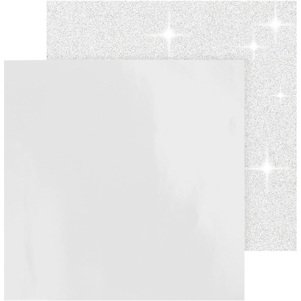 Vivi Gade Designpapier, Blatt 30,5 x 30,5 cm, 120+128 g, weiß, 2 Blatt 1 Box