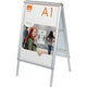 Gehwegschild A1 Nobo Aluminium Antireflex PVC 59,1x84,1cm