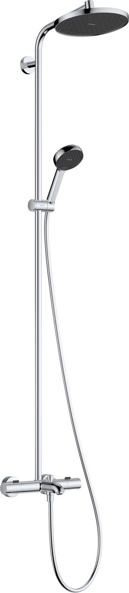 Hansgrohe activatera s – Duschrohr – Ecosmart Wassersparen – Ecostat-Thermostat – 240 mm Größe – 1 Strahlfunktion – Chrom