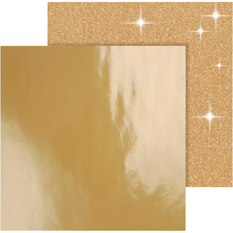 Vivi Gade Designpapier, Blatt 30,5 x 30,5 cm, 120+128 g, Gold, 2 Blatt 1 Box