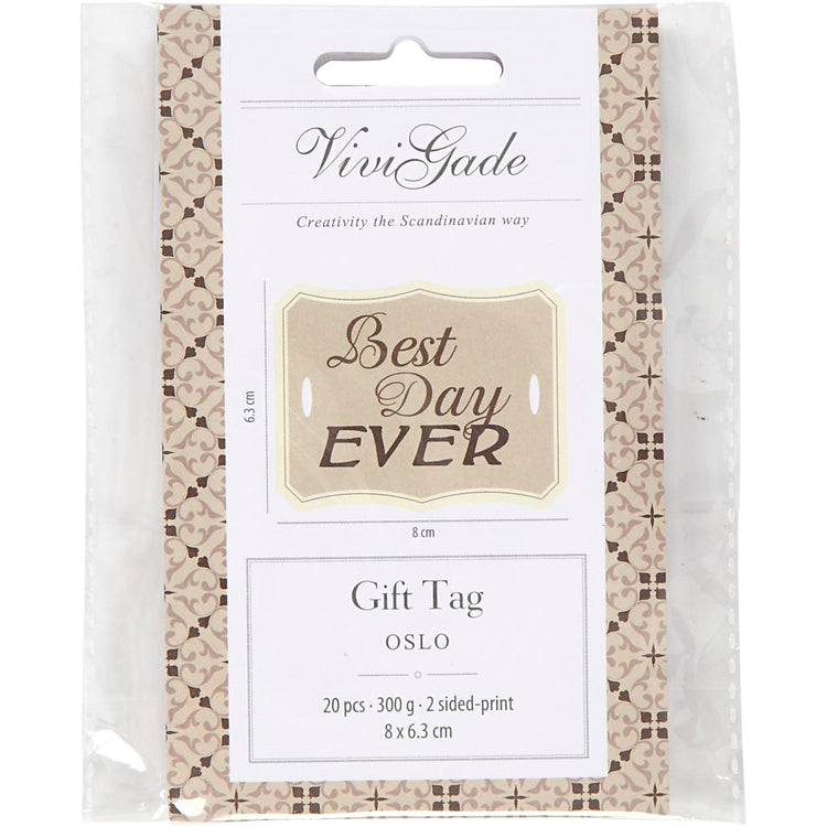 Vivi-Gade-Etiketten, Größe 8 x 6,3 cm, 300 g, 20 Stück, 1 Box
