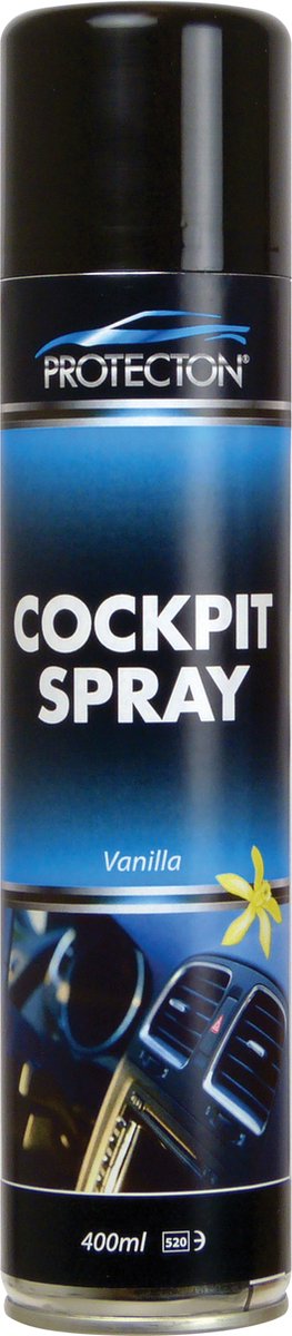Protecton Cockpitspray Vanille – reinigt und pflegt Kunststoffteile – für Kunststoff und Leder – stellt die Farbe wieder her – mit köstlichem Vanilleduft – 400 ml