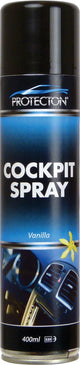 Protecton Cockpitspray Vanille – reinigt und pflegt Kunststoffteile – für Kunststoff und Leder – stellt die Farbe wieder her – mit köstlichem Vanilleduft – 400 ml