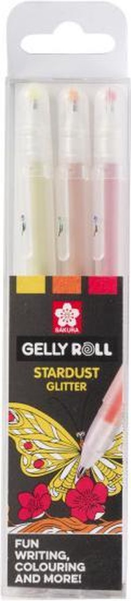 Sakura • Gelly Roll Gelstift Stardust Glitter Happy 3 Stück