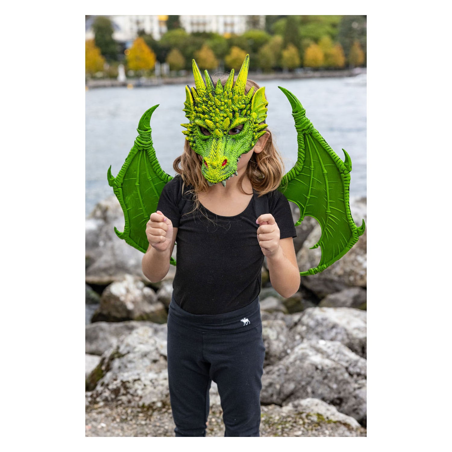 Tolle grüne Drachenmaske