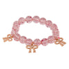 Tolles Prätendenten-Armband mit edlen Schleifen und Perlen in Rosa