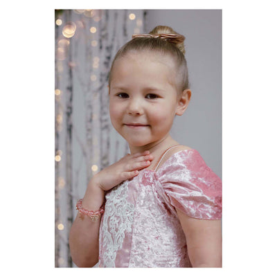 Tolles Prätendenten-Armband mit edlen Schleifen und Perlen in Rosa