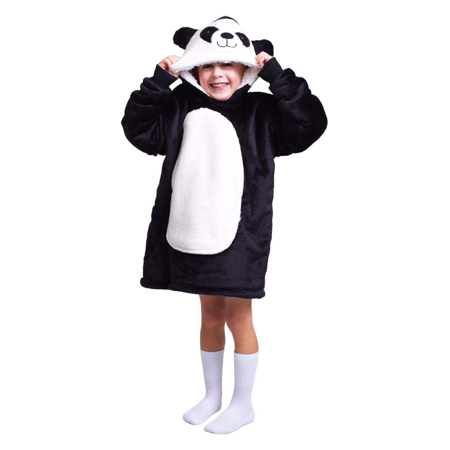 Noxxiez kuscheliger Hoodie kleiner Pullover Panda, 3-6 Jahre