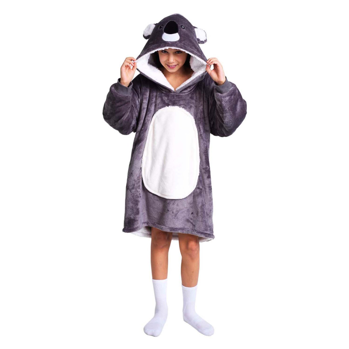Noxxiez kuscheliger Kapuzenpullover mittlerer Pullover Koala, Kinder bis 160cm