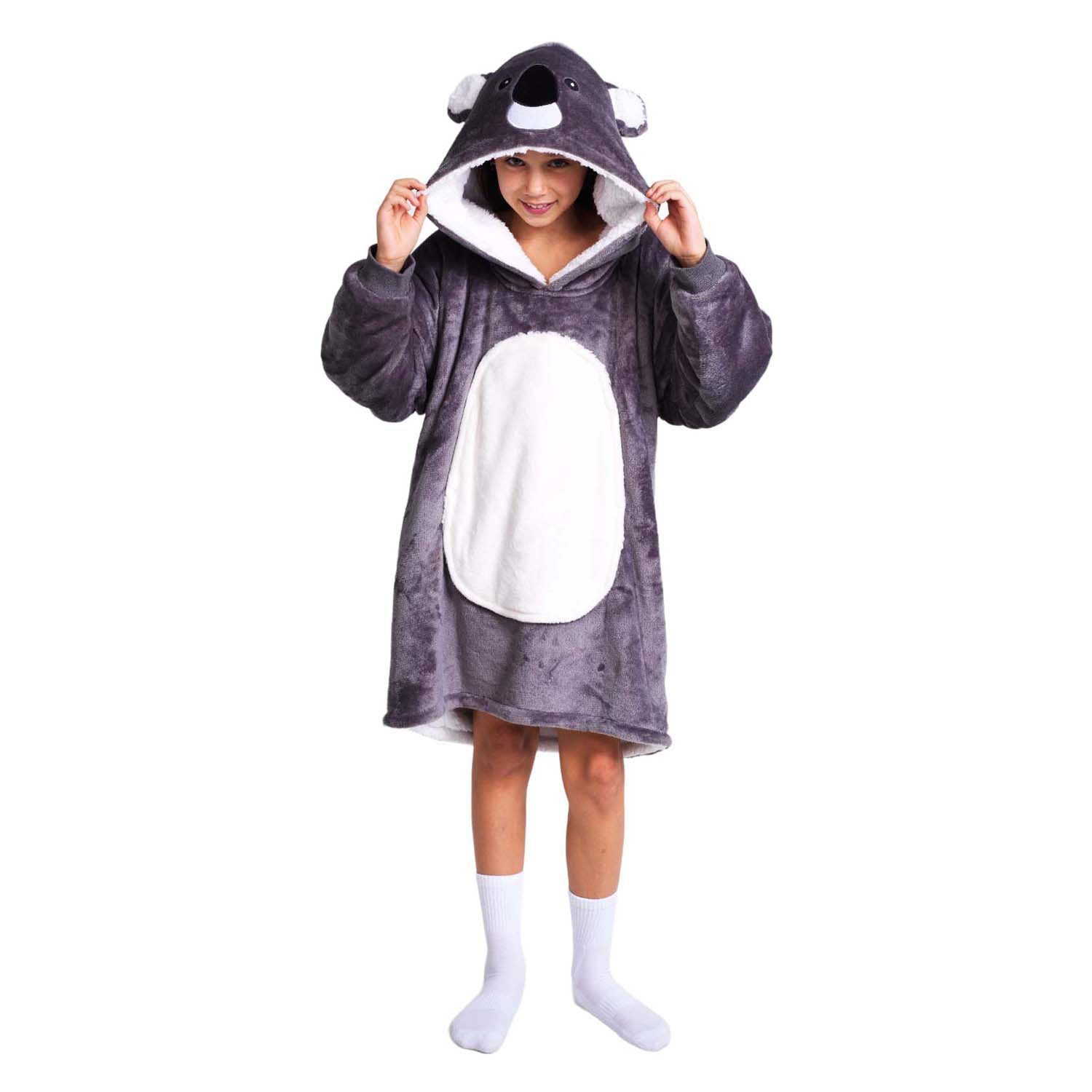 Noxxiez kuscheliger Kapuzenpullover mittlerer Pullover Koala, Kinder bis 160cm