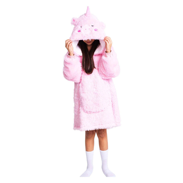 Noxxiez Kuscheltier Hoodie Medium Pullover Einhorn, Kinder bis 160cm