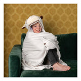 Noxxiez Kuscheldecke mit Kapuze Schaf, 130x100cm - afbeelding 3