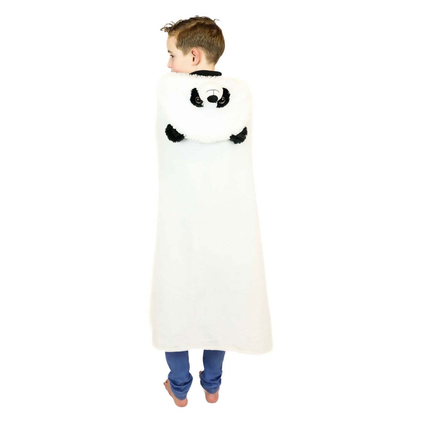 Noxxiez Kuscheldecke mit Kapuzen-Panda, 130x100cm