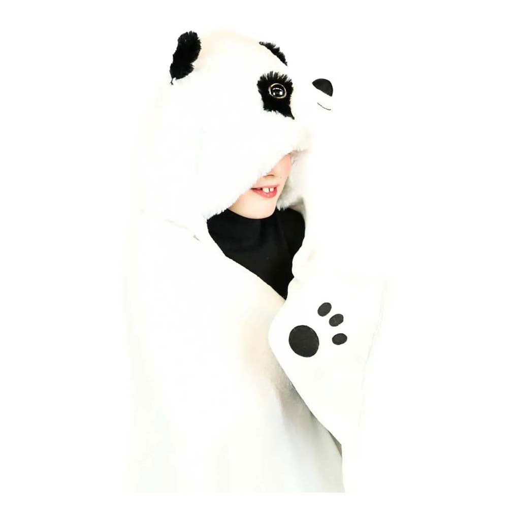 Noxxiez Kuscheldecke mit Kapuzen-Panda, 130x100cm