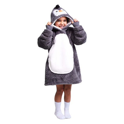 Noxxiez kuscheliger Hoodie kleiner Pullover Pinguin, 3-6 Jahre