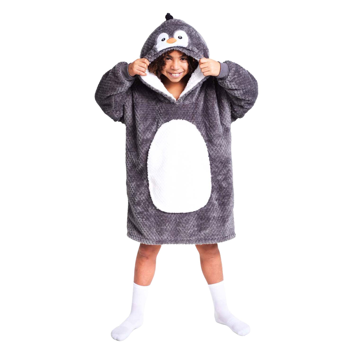 Noxxiez Kuscheltier Hoodie mittlerer Pullover Pinguin, bis 160cm