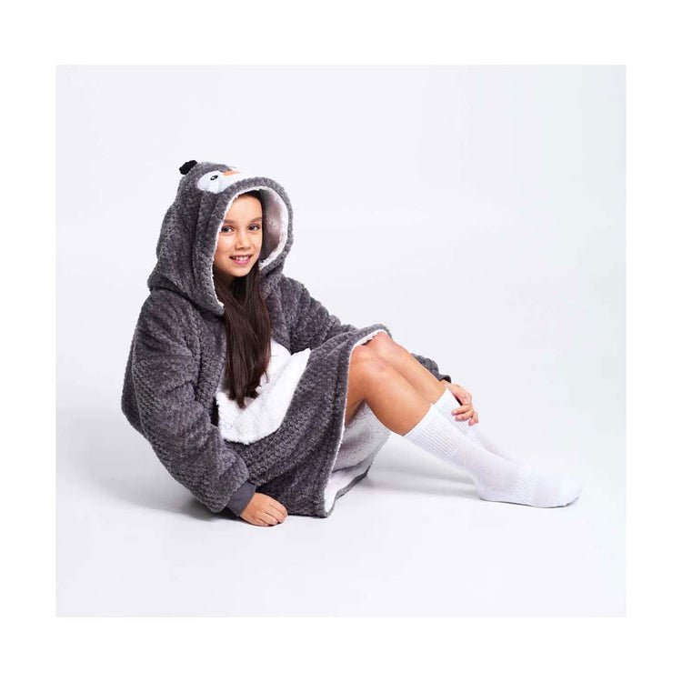 Noxxiez Kuscheltier Hoodie mittlerer Pullover Pinguin, bis 160cm