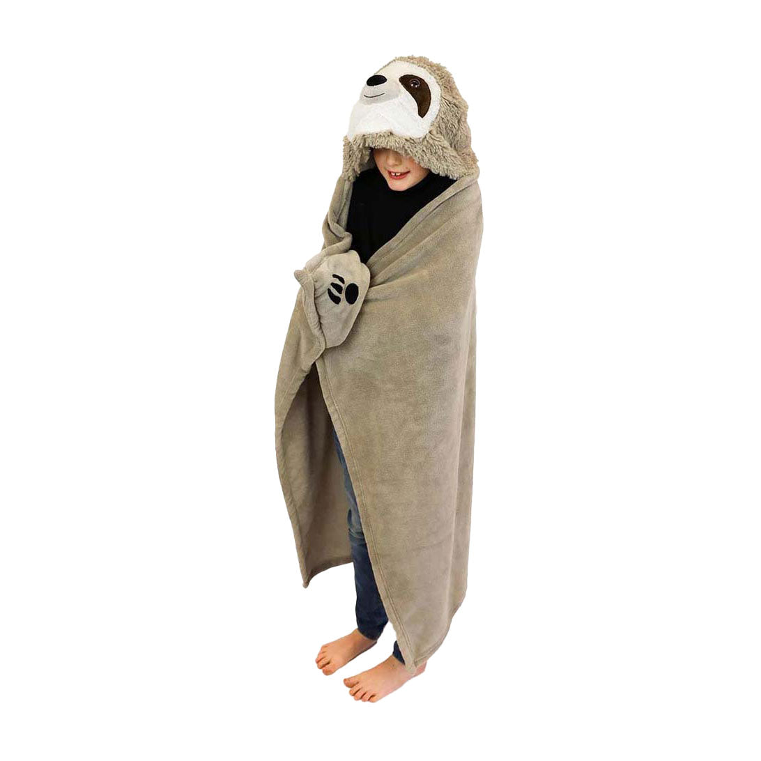 Noxxiez Kuscheldecke mit Kapuzenfaultier, 130x100cm