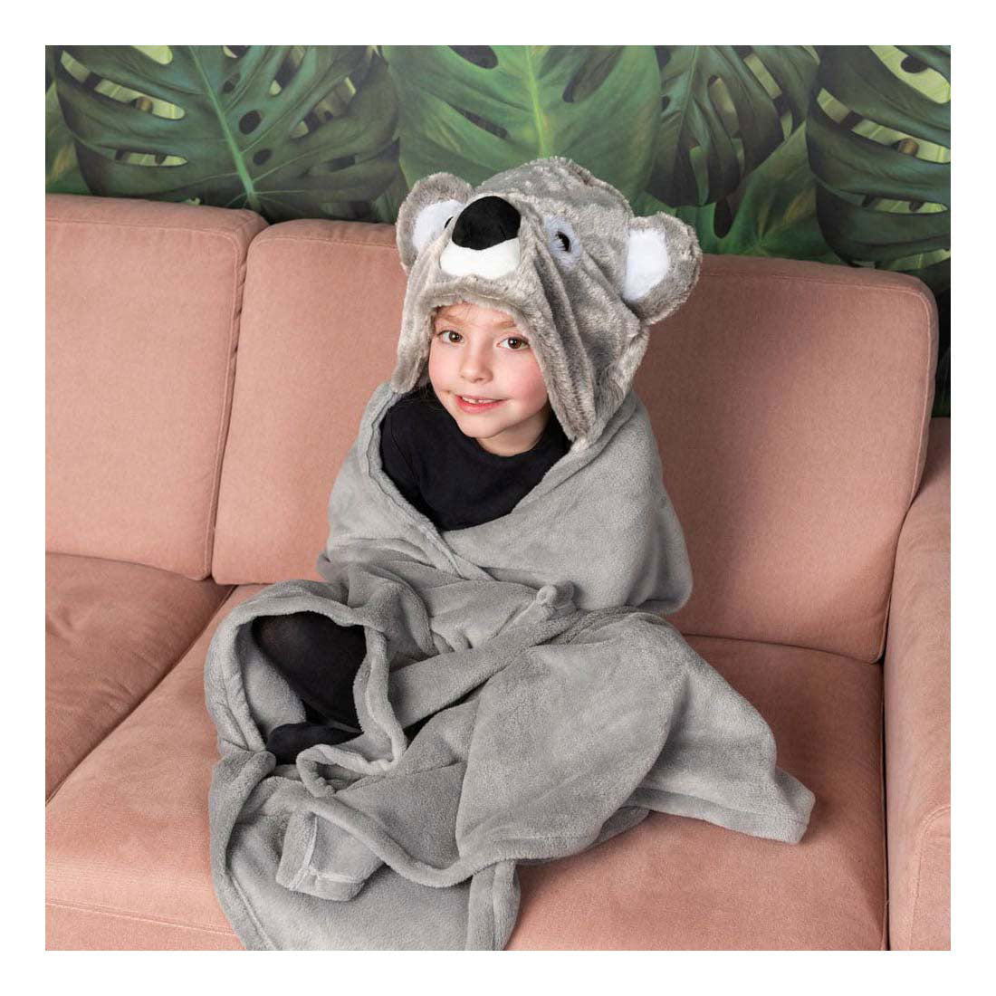 Noxxiez Kuscheldecke mit Kapuze Koala, 130x100cm