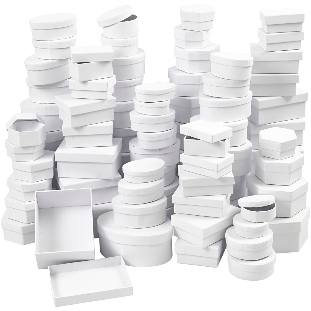Creativ Firmenboxen, D 5,5-16 cm, Inhalt kann variieren, weiß, 168 div. 1 Box