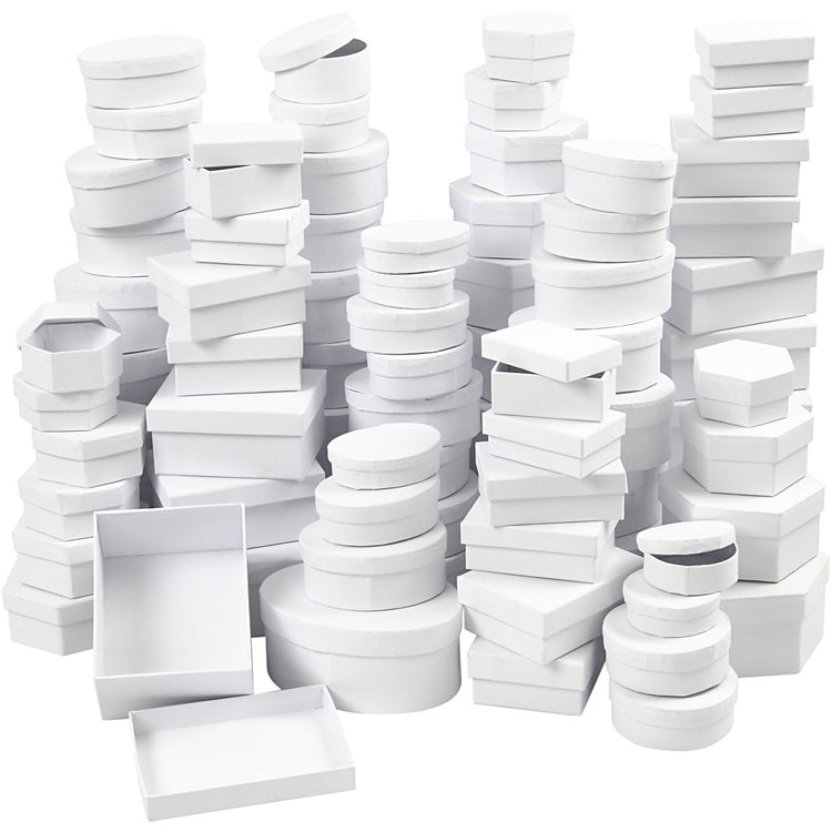 Creativ Firmenboxen, D 5,5-16 cm, Inhalt kann variieren, weiß, 168 div. 1 Box