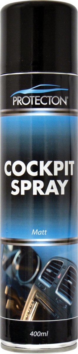 Protecton Cockpitspray matt – reinigt und pflegt Kunststoffteile – für Kunststoff und Leder – stellt die Farbe wieder her – glänzt nicht – 400 ml